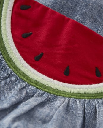 Haut en chambray pastèque pour filles - Pastèque douce