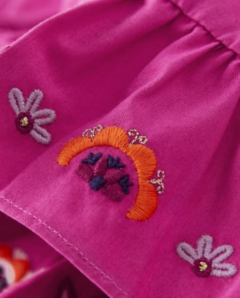 Jupe-short fleurie à volants pour filles - Couchers de soleil d'été