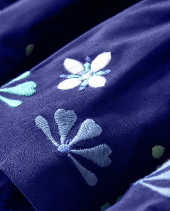 Vestido escalonado con medallón floral para niñas - Island Getaway