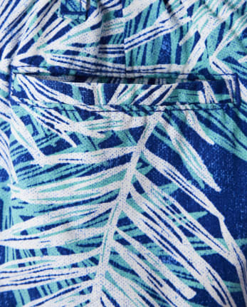 Boys Palm Leaf Print Woven Chino Shorts - Island Getaway | Gymboree ...