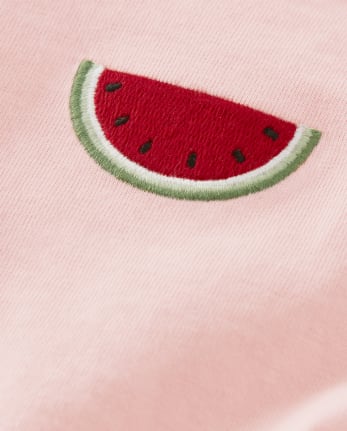 Top Niña Watermelon Flutter Peplum - Sweet Watermelon