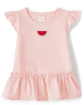 Top Niña Watermelon Flutter Peplum - Sweet Watermelon