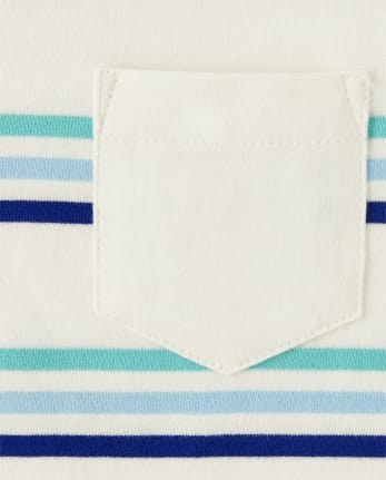 Boys Striped Pocket Top And Shorts Set - Island Getaway
