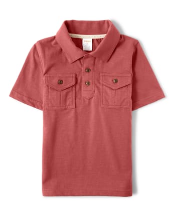 Polo a rayas con bolsillo para niño - Safari Camp