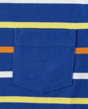 Boys Striped Pocket Top - Mr. Fix It