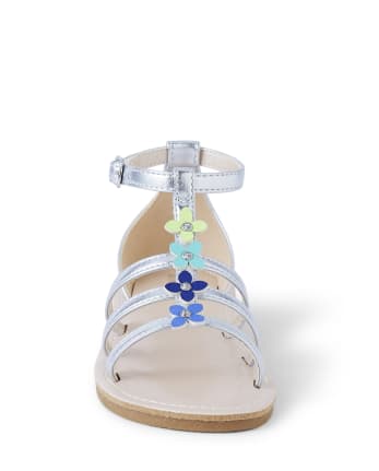 Girls Flower Gladiator Sandals
