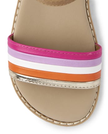 Girls Striped Sandals - Summer Sunsets