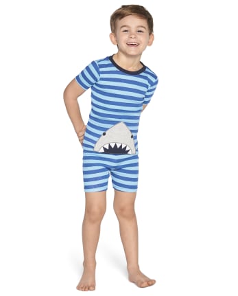 Boys Shark Cotton 2-Piece Pajamas - Gymmies