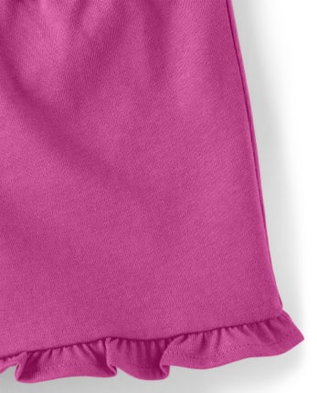 Girls Ruffle Tank Top And Shorts Set - Summer Sunsets
