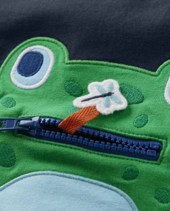 Boys Frog And Dragonfly Top - Critter Camp