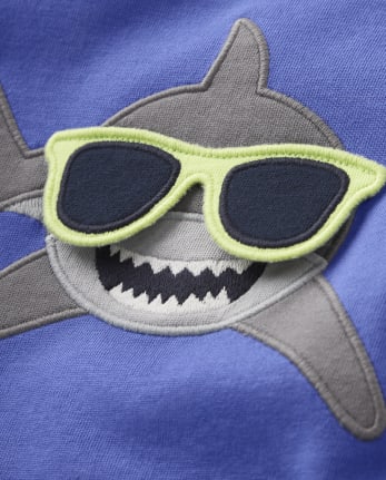 Boys Peek-A-Boo Shark Top - Island Getaway