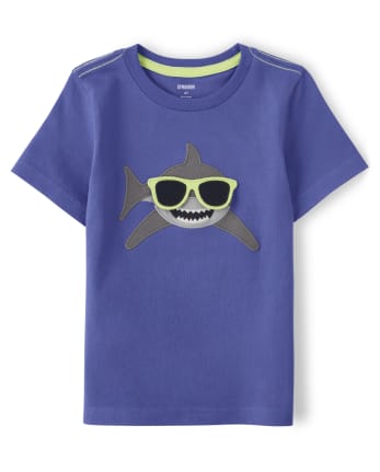Boys Peek-A-Boo Shark Top - Island Getaway