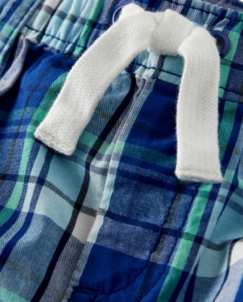 Shorts sin cordones a cuadros para niños - Critter Camp