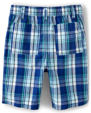 Shorts sin cordones a cuadros para niños - Critter Camp