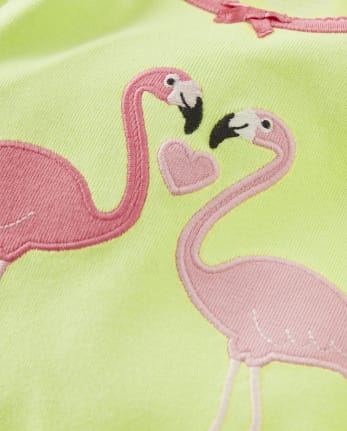 NWT Girl's Gymboree Flamingo shirt & shorts pajamas gymmies ~ 12 18 24 months 2T 