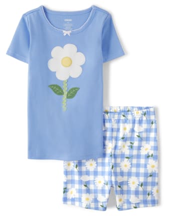 Girls Daisy Cotton 2-Piece Pajamas - Gymmies