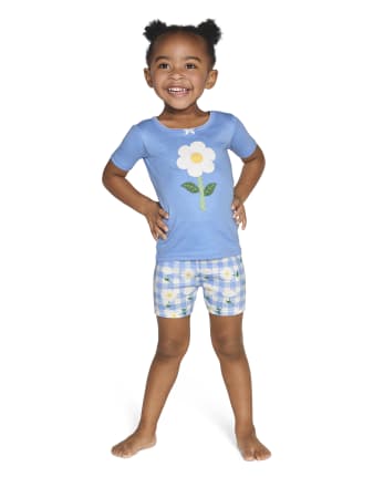 Girls Daisy Cotton 2-Piece Pajamas - Gymmies