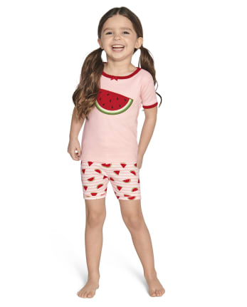 Pyjama 2 pièces en coton pastèque pour filles - Gymmies