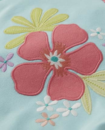 Pyjama 2 pièces en coton à fleurs tropicales pour filles - Gymmies