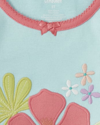 Pyjama 2 pièces en coton à fleurs tropicales pour filles - Gymmies