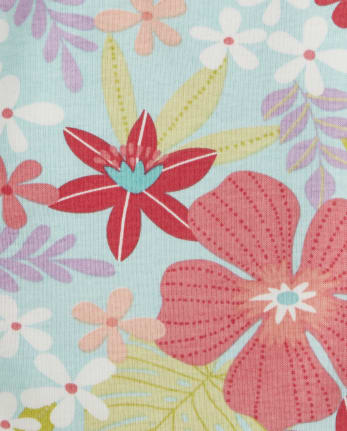 Pyjama 2 pièces en coton à fleurs tropicales pour filles - Gymmies