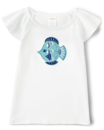 Top de pescado para niñas - Escapada a la isla