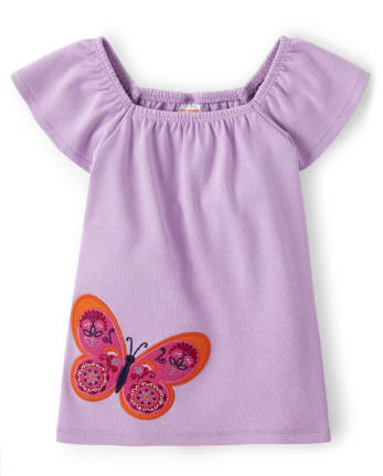 Girls Butterfly Top - Summer Sunsets