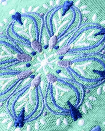 Girls Floral Medallion Top - Island Getaway