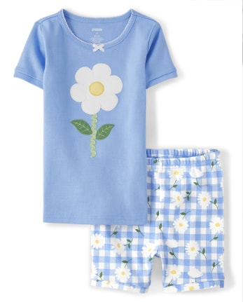 Pyjama 2 pièces en coton Daisy pour filles - Gymmies