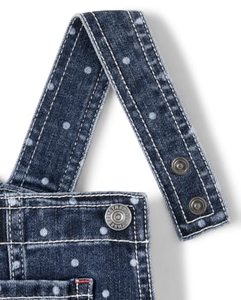 Girls Apple Dot Overalls - Teacher's Favorite