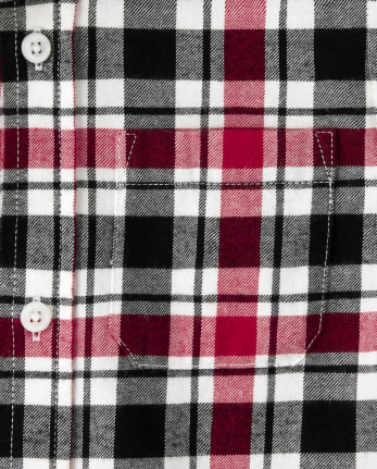 Camisa con botones a cuadros para niños - Jefe de bomberos