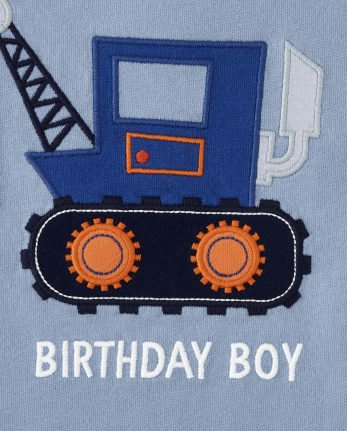 Top en capas de cumpleaños bordado para niños - Birthday Boutique