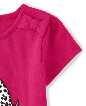 Haut à nœud chiot brodé pour filles - Amis dalmatiens