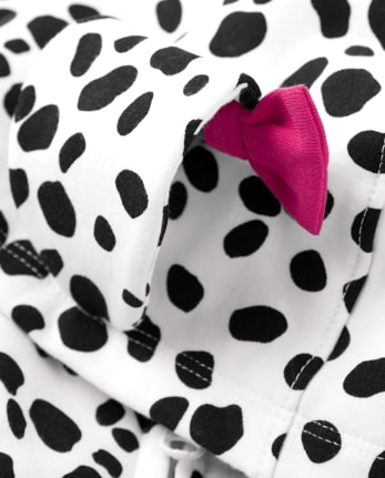 Girls Spotted Puppy Zip Up Hoodie - Dalmatian Friends