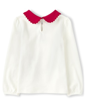 Girls Apple Peter Pan Top - Teacher's Favorite