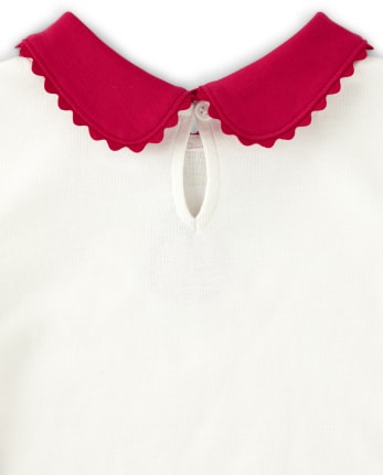 Girls Apple Peter Pan Top - Teacher's Favorite