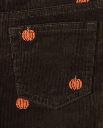 Pantalones de pana bordados para niños - Lil Pumpkin