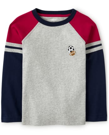 Camiseta deportiva con manga raglán bordada para niños - Future MVP