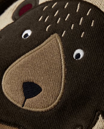 Suéter de oso bordado para niños - Critter Campout