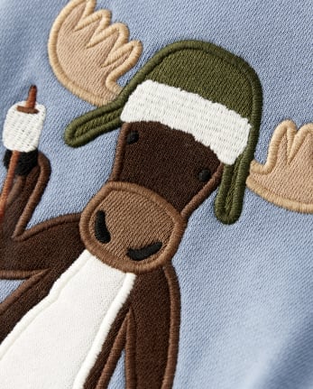 Sudadera con capucha y cremallera bordada para niños - Critter Campout