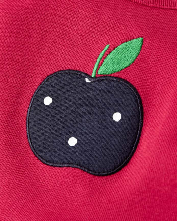 Conjunto de top y leggings de manzana para niñas: el favorito de los profesores