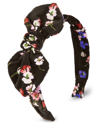 Girls Floral Bow Headband - Western Skies