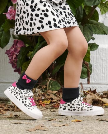 Girls Spotted Socks 2-Pack - Dalmatian Friends