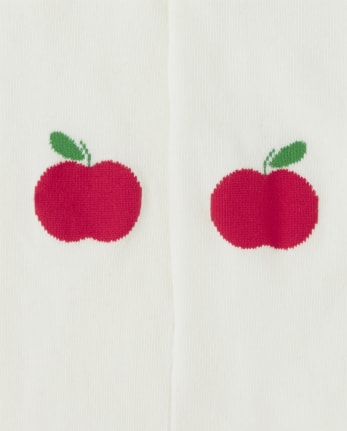 Girls Apple Tights 2-Pack - Teacher's Favorite