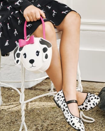 Girls Spotted Ballet Flats - Dalmatian Friends