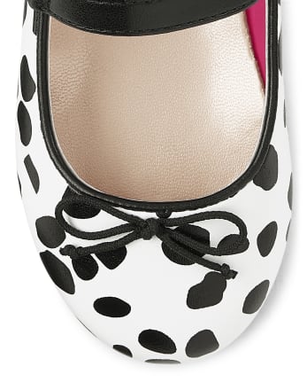Girls Spotted Ballet Flats - Dalmatian Friends