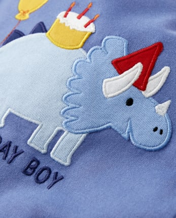 Boys Birthday Dino Cotton 2-Piece Pajamas - Gymmies