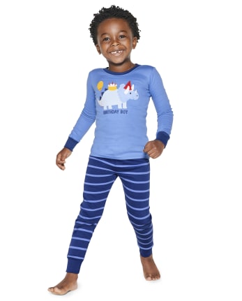 Pijama de 2 piezas de algodón con dinosaurio de cumpleaños para niños - Gymmies