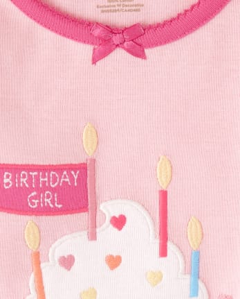 Girls Birthday Cupcake Cotton 2-Piece Pajamas - Gymmies