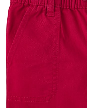 Boys Twill Pull-On Jogger Pants - Fire Chief | Gymboree - PURE RED